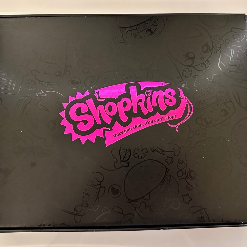 Shopkins Pink Logo on Black Box